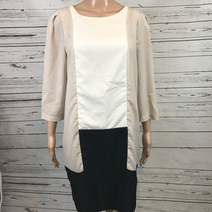 H&M Colorblock Shift Dress Career Casual Office